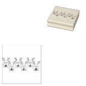 卵形のイースターウサギ ラバースタンプ (押印)