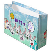 卵形のイースターウサギ ラージペーパーバッグ (正面アングル)