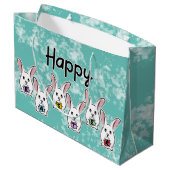 卵形のイースターウサギ ラージペーパーバッグ (裏面アングル)