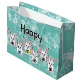 卵形のイースターウサギ ラージペーパーバッグ (正面アングル)