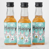 卵形のイースターウサギ リキュールボトルラベル (ボトル)