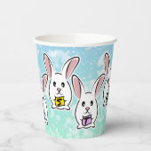 卵形のイースターウサギ 紙コップ (左)