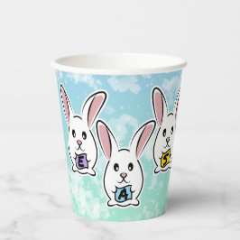 卵形のイースターウサギ 紙コップ