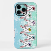 卵形のイースターウサギ iPhoneケース (裏面)