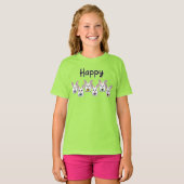卵形のイースターウサギ Tシャツ (正面フル)
