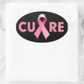 卵形の乳がん治療のシール 楕円形シール (バッグ)