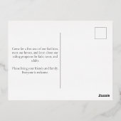 卵形スナッフルビットの乗馬イベント 箔招待状ポストカード (裏面)