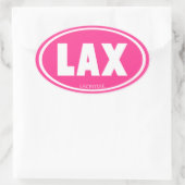 卵形ピンク 楕円形シール (バッグ)