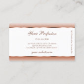 卵形フレームを使用した白い珊瑚色のグラデーション 名刺 (裏面)
