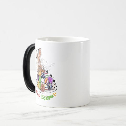 卵得?イースターおもしろいバニーエッグ モーフィングマグカップ (正面左)