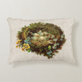 卵枕付き鳥巣ヴィンテージ アクセントクッション (正面)