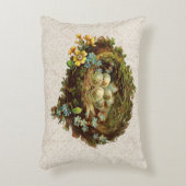 卵枕付き鳥巣ヴィンテージ アクセントクッション (正面(垂直))