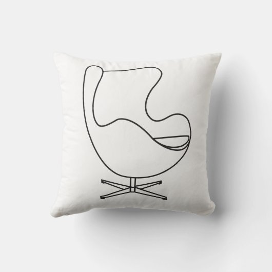 卵椅子の枕 クッション (裏面)