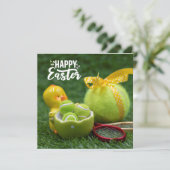 卵殻で復活祭休暇のテニスボール シーズンカード (スタンド正面)