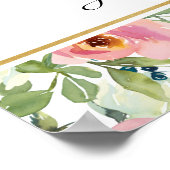 卵殻と赤面フローラブライダルシャワーポスター ポスター (角)