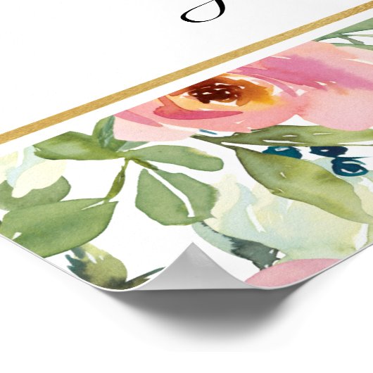 卵殻と赤面フローラブライダルシャワーポスター ポスター (角)