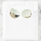 卵殻の割れ 楕円形シール (バッグ)