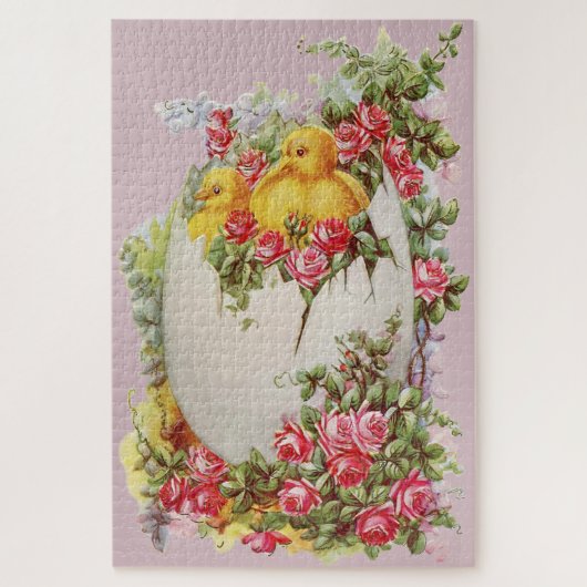 卵殻の小さな雛の大きなパズル ジグソーパズル (縦)