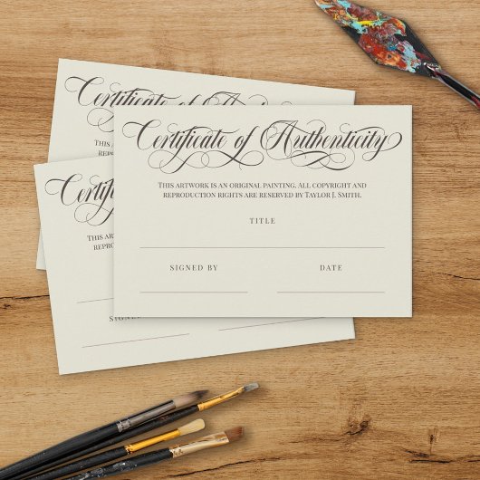 卵殻の茶色の渦巻きの真正性証明書