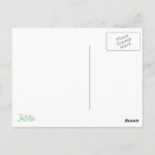 卵殻レトロ丸い正方形 ポストカード (裏面)