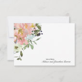 卵殻及び赤面フローラエレガントサンキューカード サンキューカード (裏面)