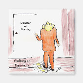 卵殻歩く マグネット (正面)