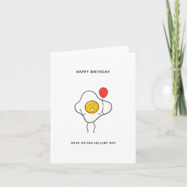 卵液を入れた誕生日カードを持つ カード