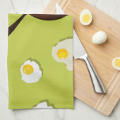 卵焼きのおもしろいの食糧デザイン キッチンタオル (四つ折り)