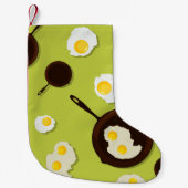 卵焼きのおもしろいの食糧デザイン スモールクリスマスストッキング (正面)