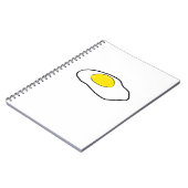 卵焼きの漫画の引くポーチドエッグの明るい側面 ノートブック (左側)