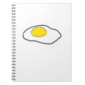 卵焼きの漫画の引くポーチドエッグの明るい側面 ノートブック (正面)
