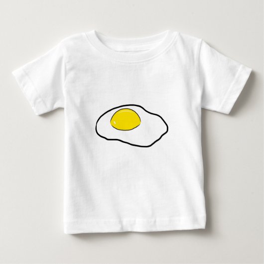 卵焼きスケッチポーチエッグサニーサイド ベビーTシャツ (正面)