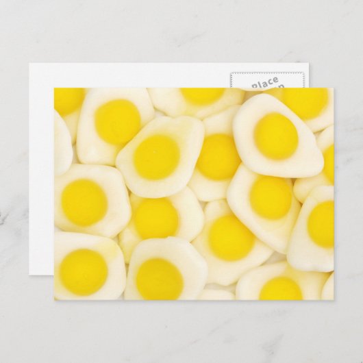 卵焼き菓子の背景はがき ポストカード (正面/裏面)