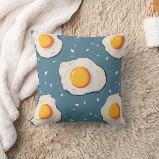 卵焼き青 クッション (ブランケット)