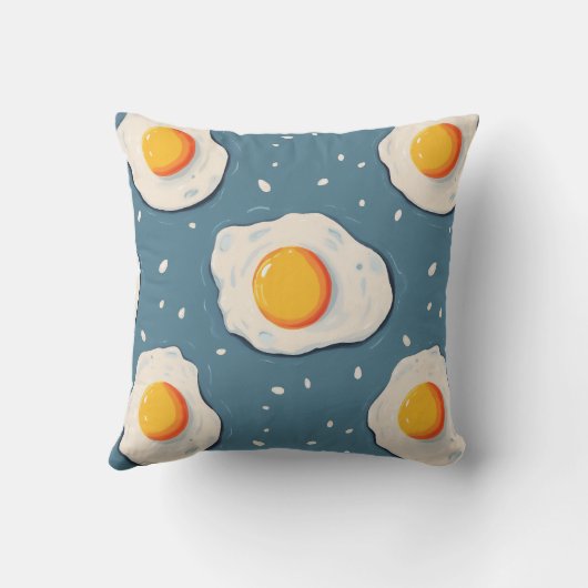 卵焼き青 クッション (裏面)