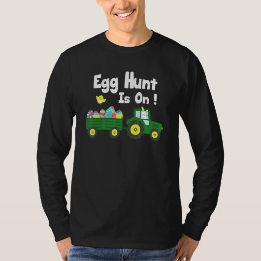 卵狩りがイースターおもしろいハッピーイースター Tシャツ (正面)