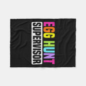 卵狩り監督者おもしろい卵狩りパーティーママDa フリースブランケット (正面(横))