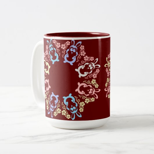 卵狩り管理者 ツートーンマグカップ (正面左)