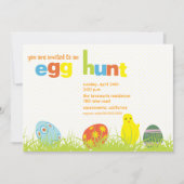 卵狩り-イースターパーティの招待状 招待状 (正面)