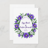 卵狩り、イースターブランチの招待 エンクロージャーカード (正面/裏面)