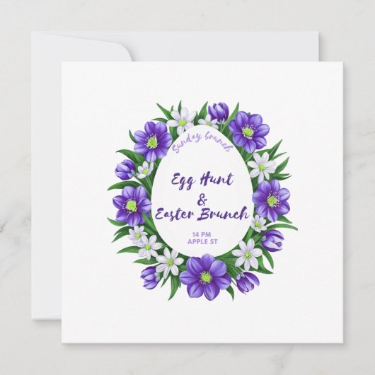 卵狩り、イースターブランチの招待 招待状 (正面)