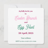 卵狩り。招待状 (裏面)