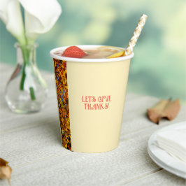 卵白ディナーハッピーサンクスギビング 紙コップ