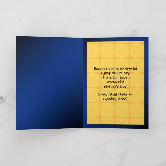 卵細胞かわいいの母の日の挨拶 カード (内部)