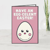 卵細胞のイースターのかわいい卵のおもしろいことわざ引用文 シーズンカード (正面)