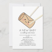 卵転がかわいいバーチャル赤ちゃんシャワー 招待状 (正面)
