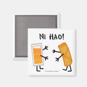 卵転が&ダックソース – Ni Hao! マグネット (正面/裏面)