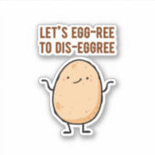 卵黄から卵黄へ卵プリンのダイカット シール (正面)