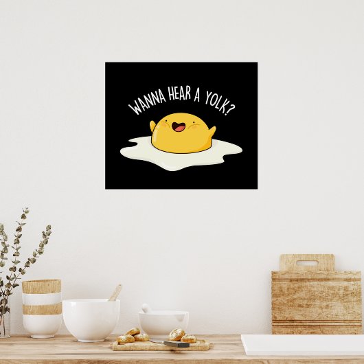 卵黄のジョークおもしろいを聞きたいプンダークBG ポスター (キッチン)
