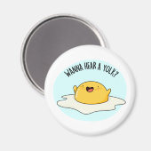 卵黄のジョークおもしろいを聞きたい マグネット (正面/裏面)